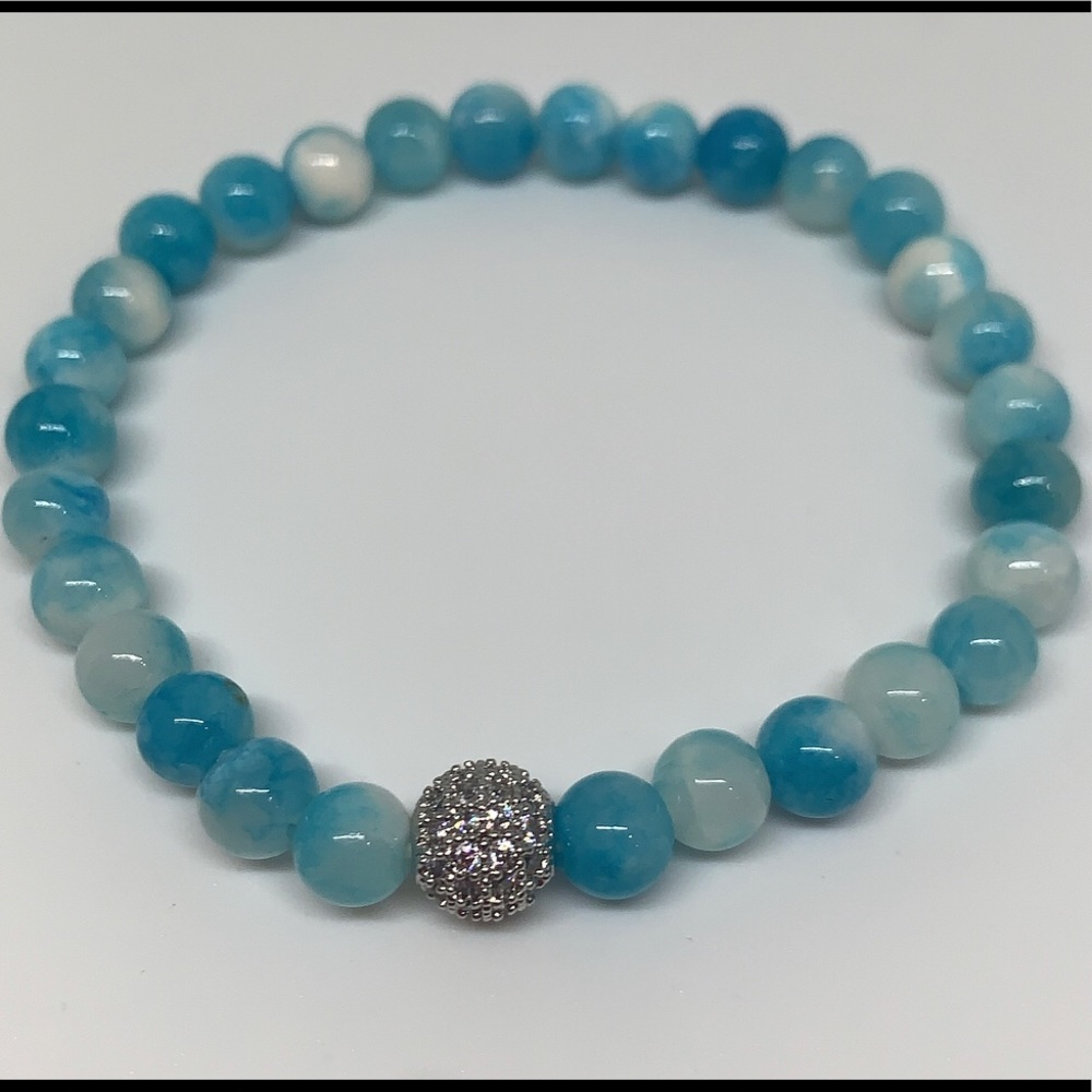 🛍 Big Sale ..Jade Beaded Bracelet - Picture 2 of 2